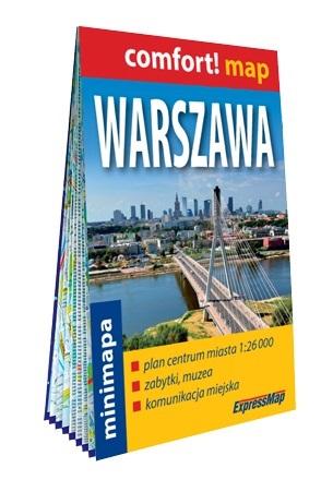 Warszawa laminowany plan miasta mini 1:26 000