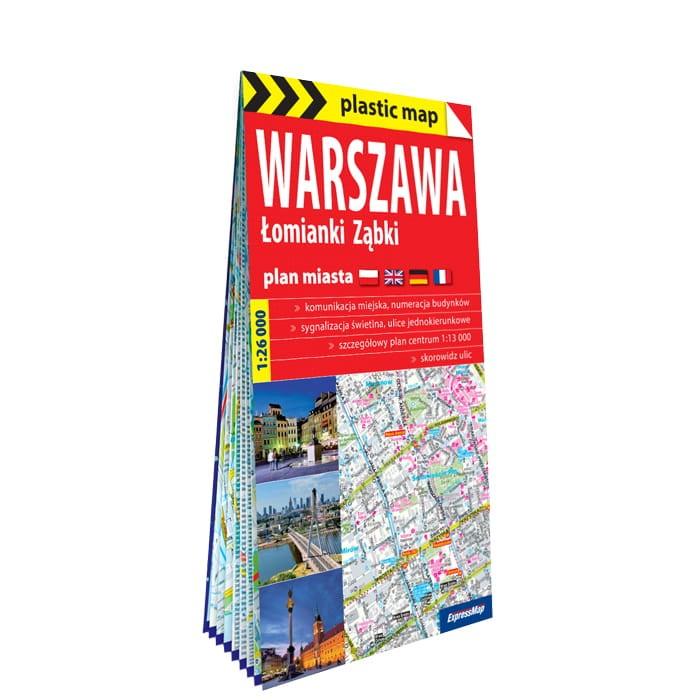 Warszawa Łomiank Ząbki papierowy plan miasta 1:26 000