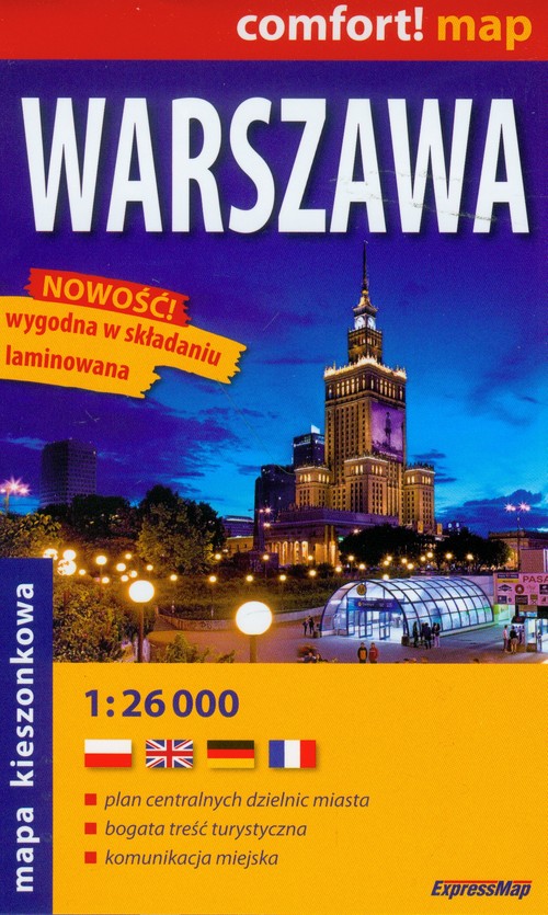 Warszawa mapa kieszonkowa 1:26 000