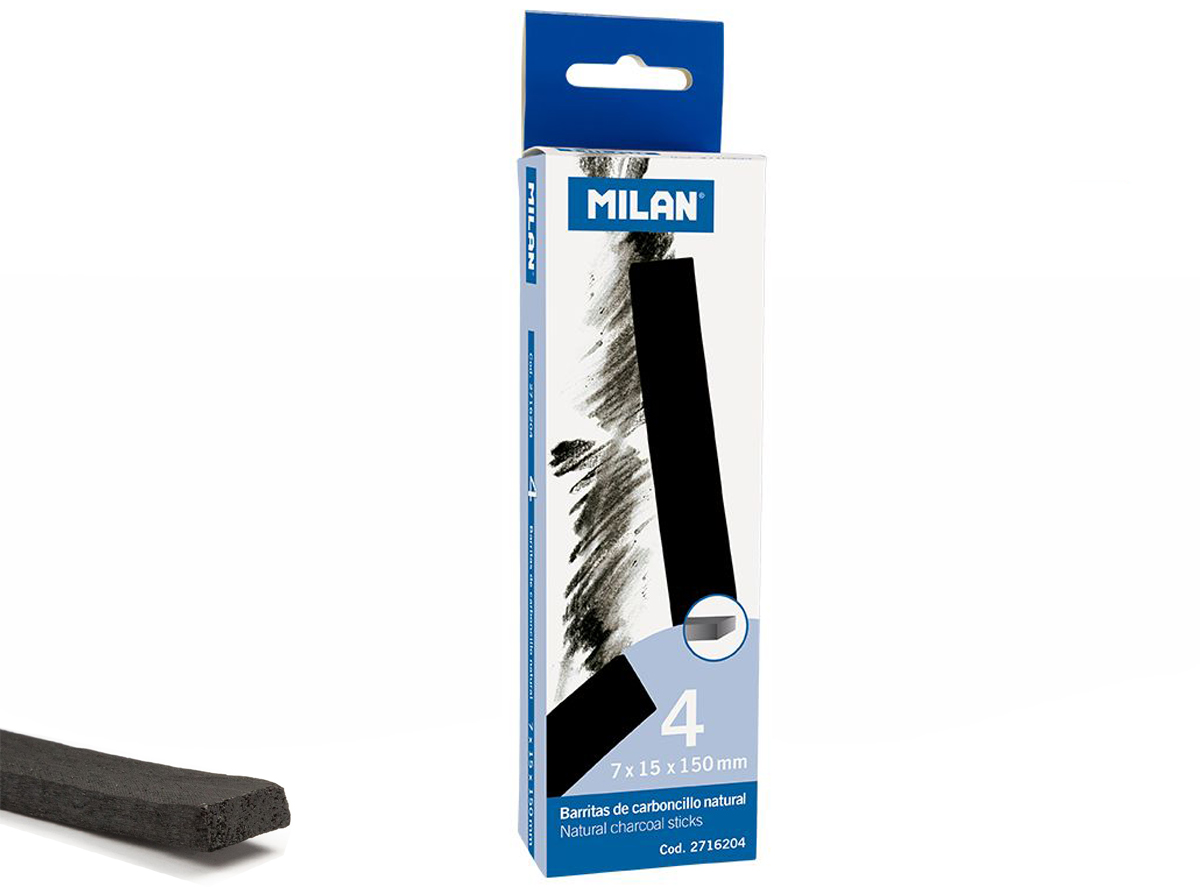 Węgiel rysunkowy Milan 15 - 7 mm 4 szt. w pudełku