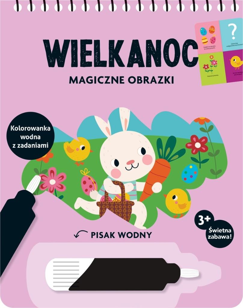 Wielkanoc Magiczne obrazki Kolorowanka wodna z zadaniami