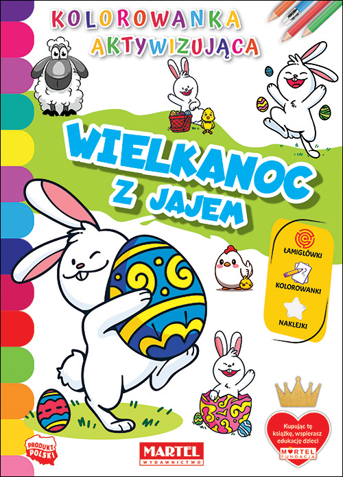 Wielkanoc z jajem. Kolorowanka aktywizująca z naklejkami