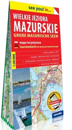 Wielkie Jeziora Mazurskie mapa turystyczna 1:60 000 papier 2021