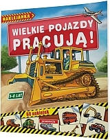 Wielkie pojazdy pracują. Naklejanka