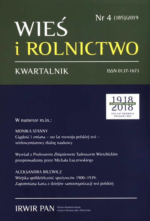 Wieś i rolnictwo 4 (185) 2019