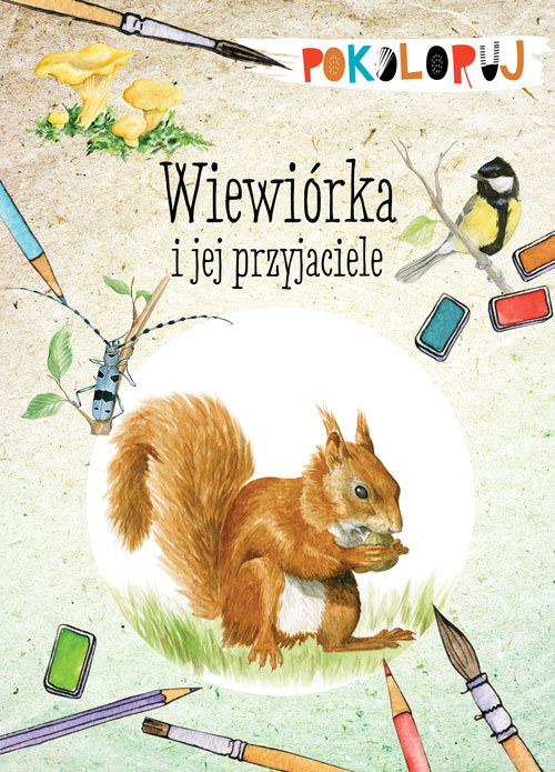 Wiewiórka i jej przyjaciele Pokoloruj