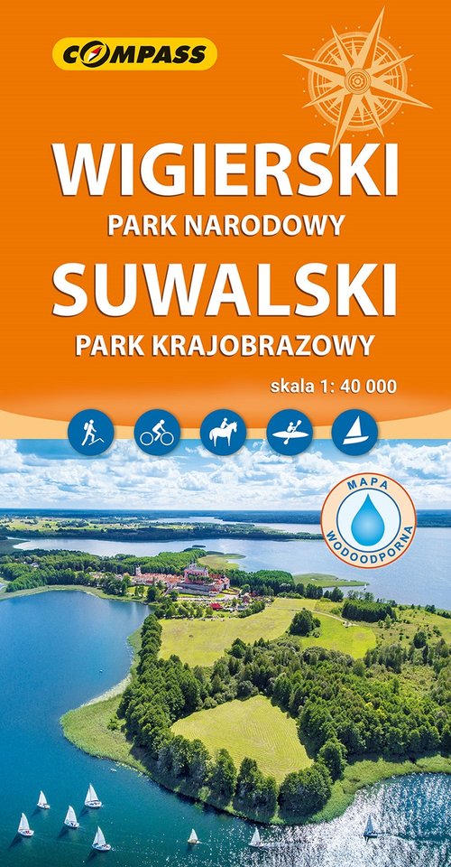 Wigierski Park Narodowy, Suwalski Park Krajobrazowy mapa laminowana