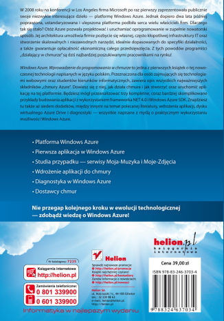 Windows Azure. Wprowadzenie do programowania w chmurze. eBook
