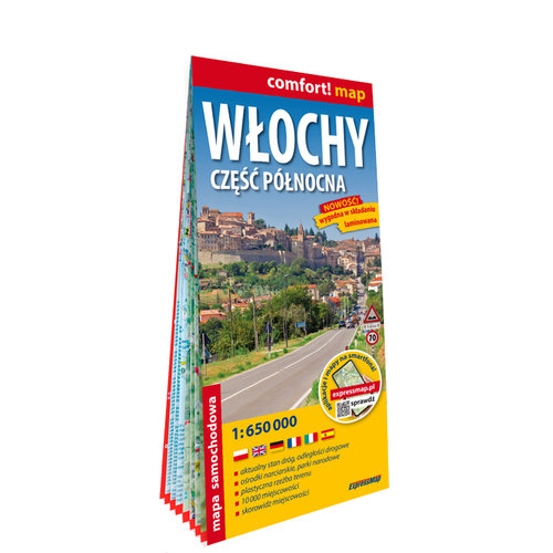 Włochy Część północna laminowana mapa samochodowa 1:650 000