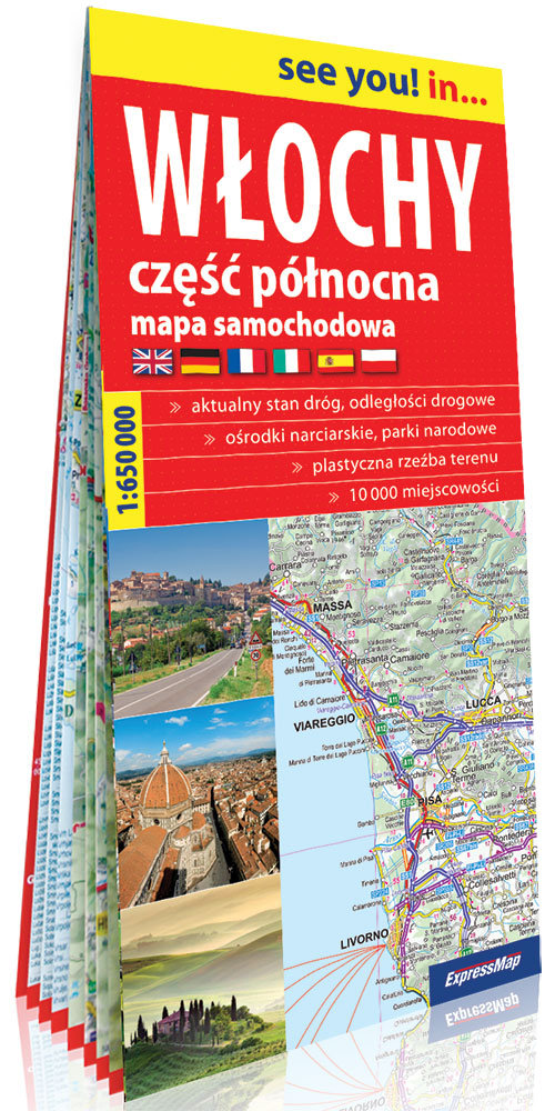 Włochy część północna Mapa samochodowa 1:650 000