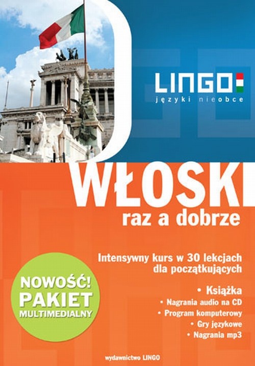 Włoski raz a dobrze + pakiet multimedialny. Intensywny kurs w 30 lekcjach