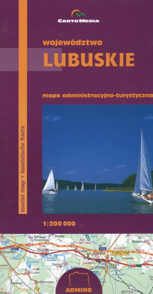 Województwo Lubuskie Mapa administracyjno-turystyczna