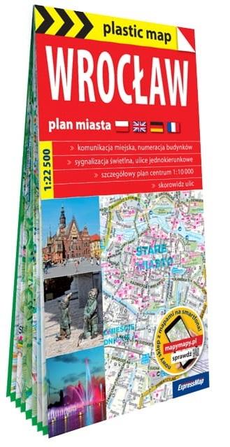 Wrocław foliowany plan miasta 1:22 500