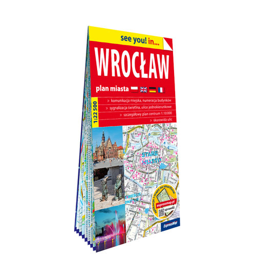 Wrocław papierowy plan miasta 1:22 500