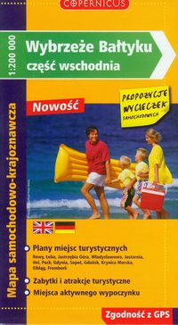 Wybrzeże Bałtyku część wschodnia mapa samochodowo-krajoznawcza