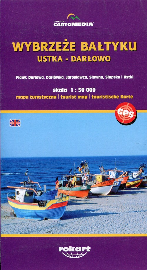 Wybrzeże Bałtyku Ustka Darłowo mapa turystyczna 1:50 000
