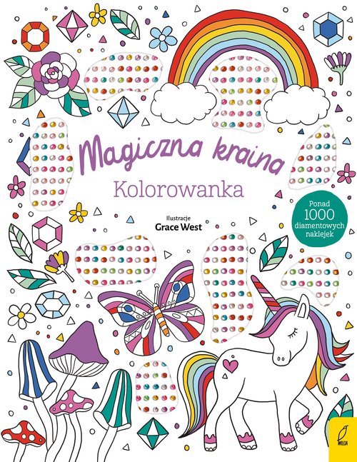 Wypukłe naklejki Magiczna kraina Kolorowanka