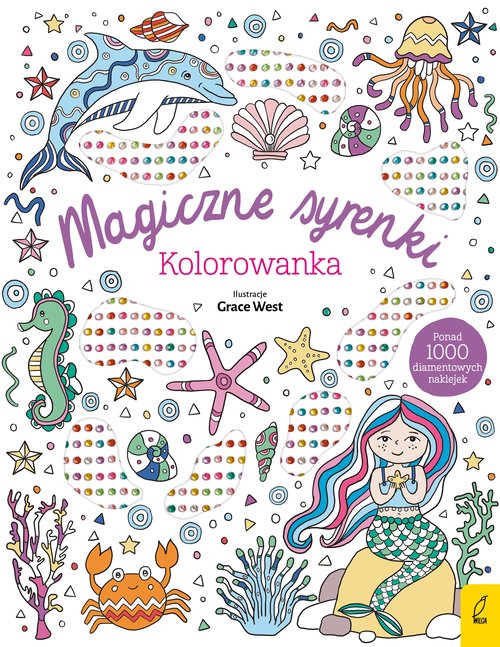 Wypukłe naklejki Magiczne syrenki Kolorowanka