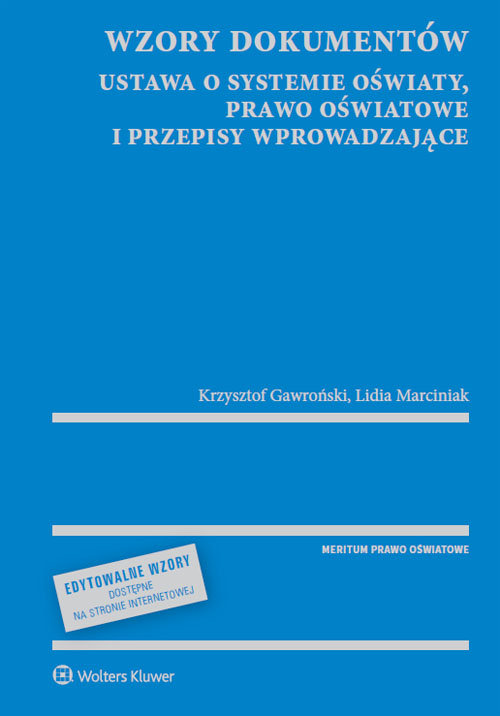 Wzory dokumentów ustawa o systemie oświaty, prawo oświatowe i przepisy wprowadzające