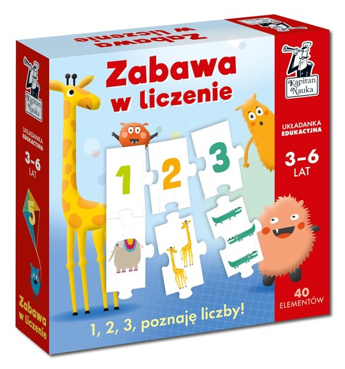 Zabawa w liczenie Układanka edukacyjna (3-6 lat) Kapitan Nauka