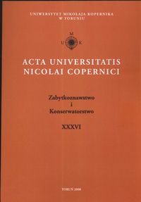 Zabytkoznawstwo i Konserwatorstwo XXXVI