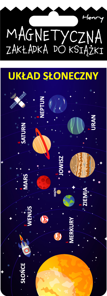 Zakładka magnetyczna edukacyjna Układ słoneczny