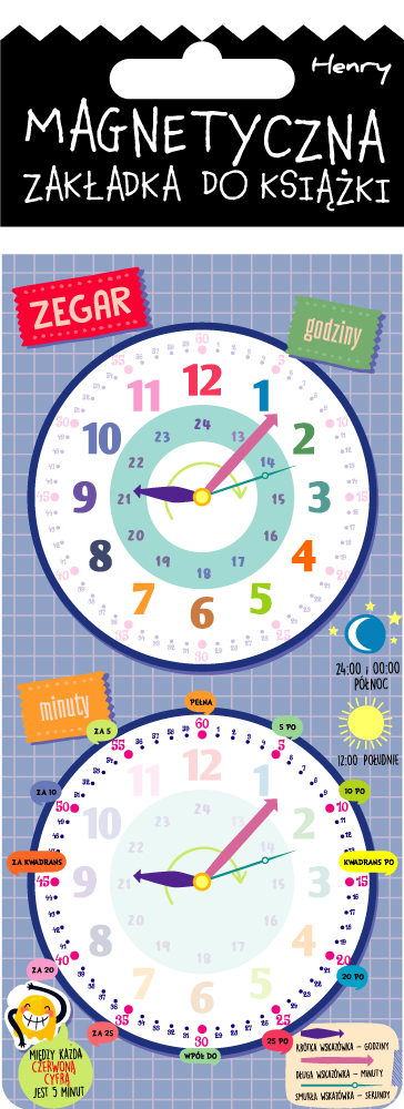 Zakładka magnetyczna edukacyjna Zegar