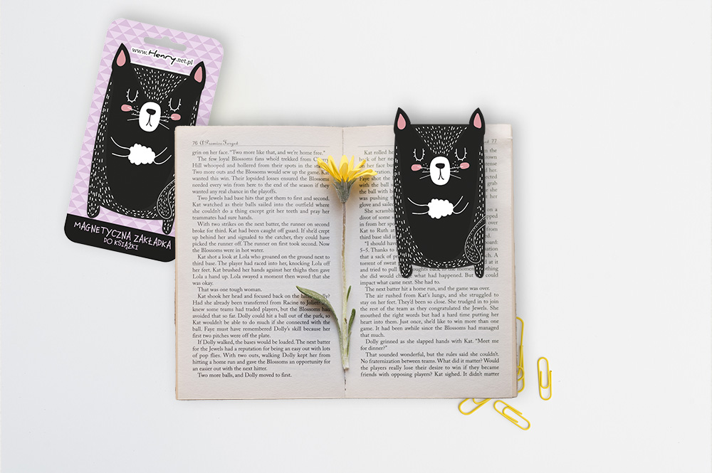 Zakładka magnetyczna Kot czarny