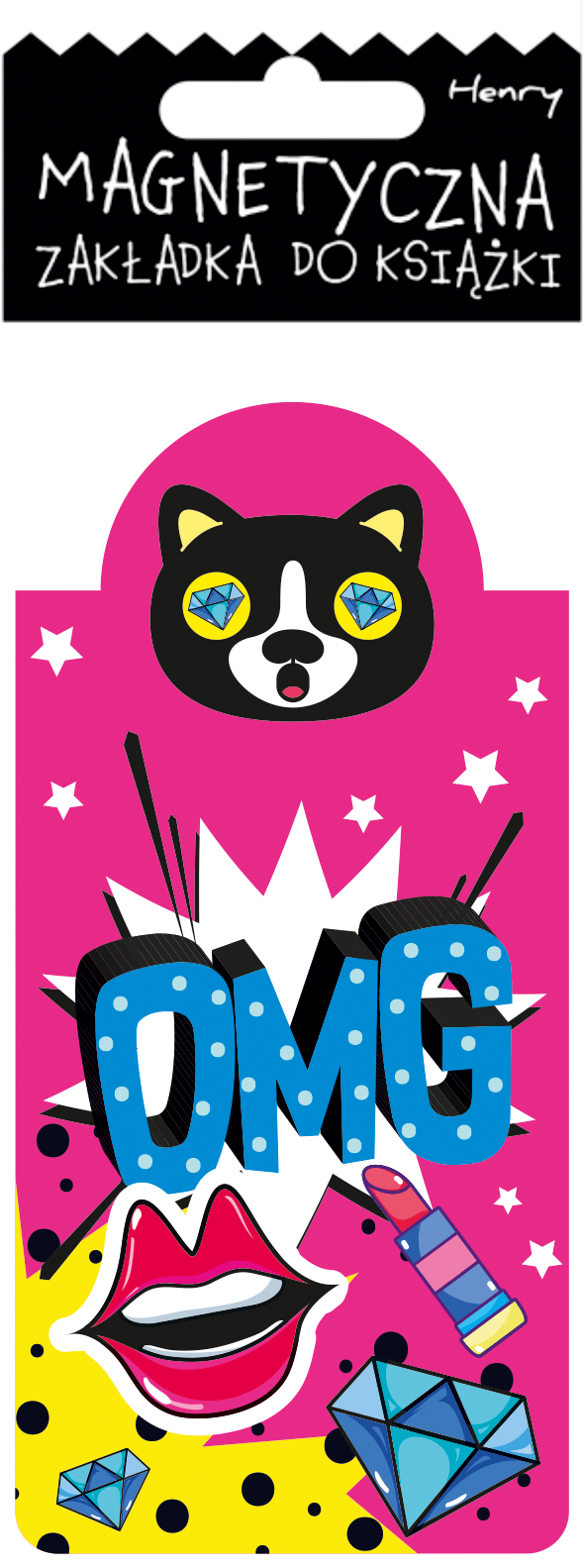 Zakładka magnetyczna kot omg