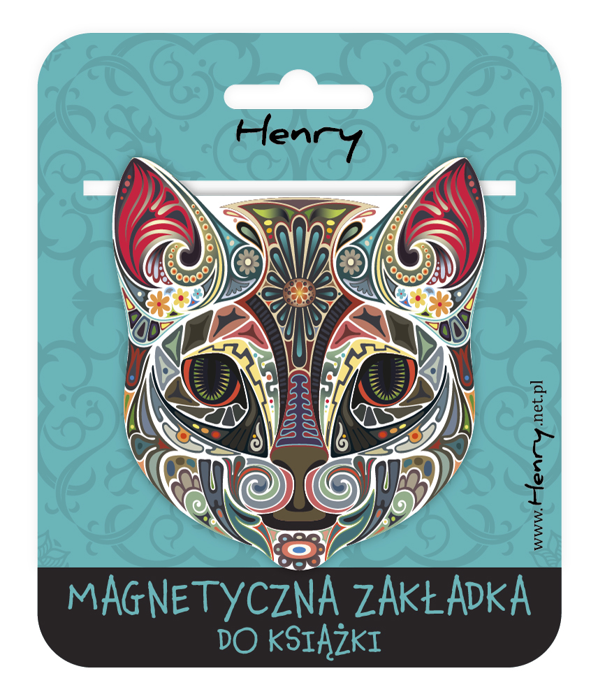 Zakładka magnetyczna mandala Kot