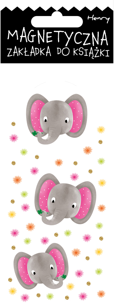 Zakładka magnetyczna Słonie