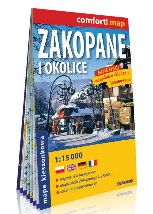 Zakopane i okolice kieszonkowy laminowany plan miasta 1:15 000