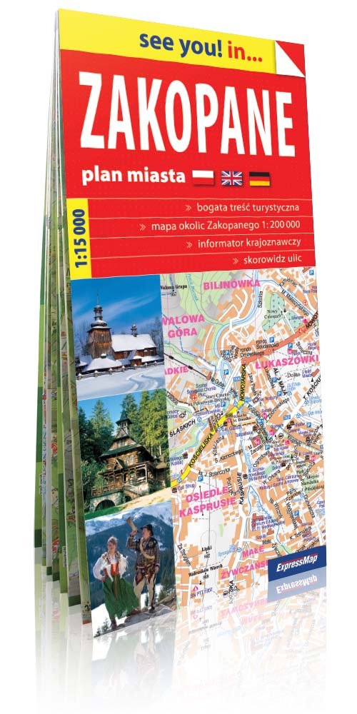 Zakopane plan miasta 1:15 000
