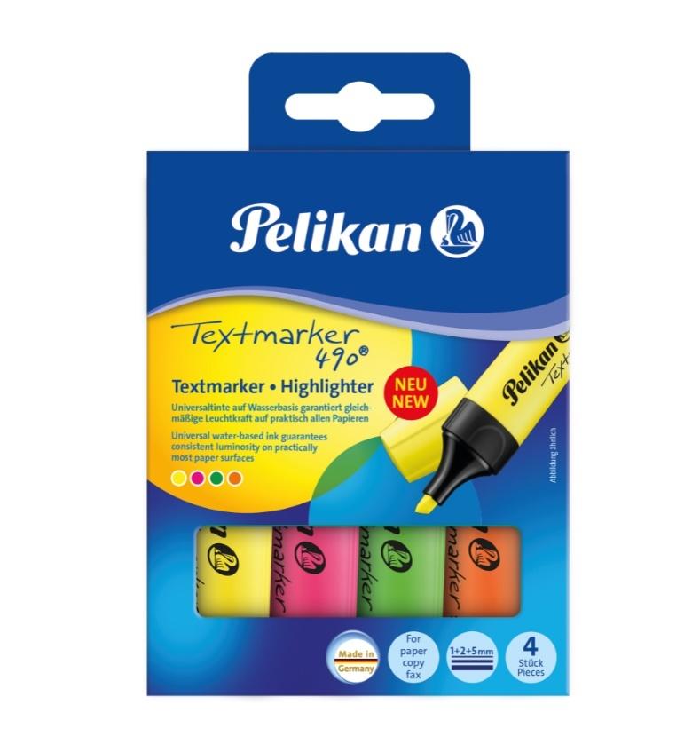 Zakreślacz 490 4 kolory Pelikan