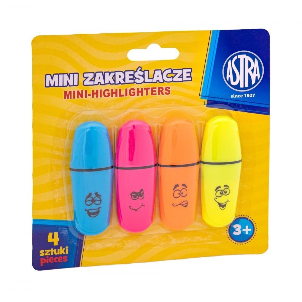 Zakreślacz mini 4 kolory