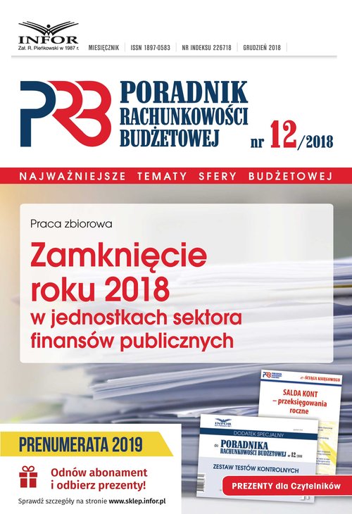 Zamknięcie roku 2018 w jednostkach sektora finansów publicznych