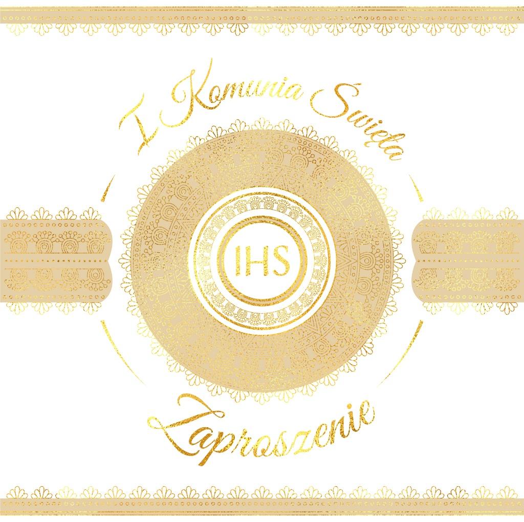 Zaproszenie KW Komunia Hostia 5 sztuk