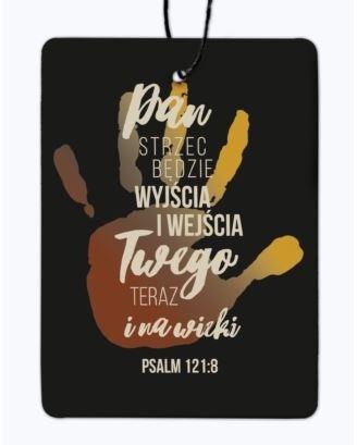 Zawieszka zapachowa - New car Ps. 121:8 czarny