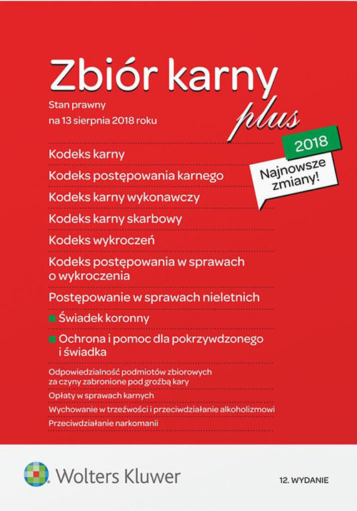 Zbiór karny PLUS 2018