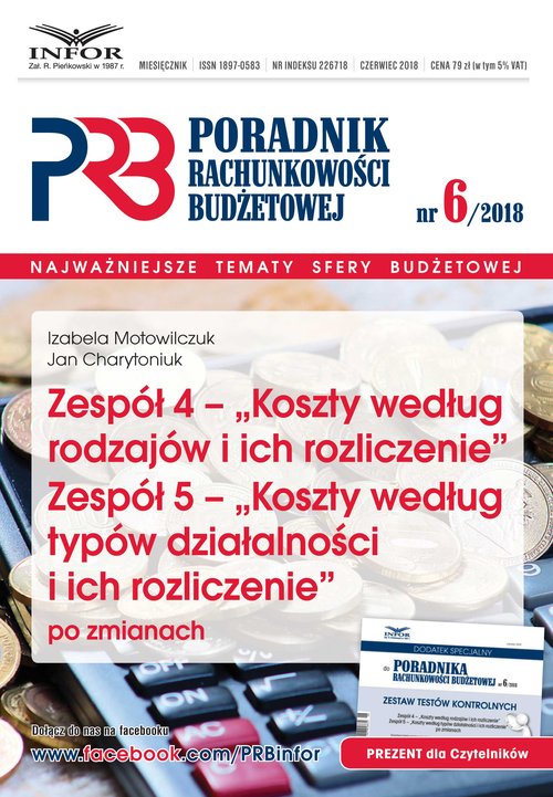 Zespół 4- Koszty według rodzajów i ich rozliczenie.Zespół 5 - Koszty według typu działalności i ich