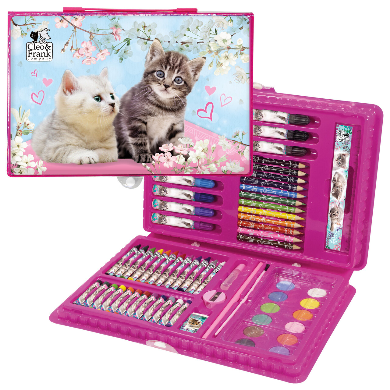 Zestaw artystyczny Cleo i Frank 32 Kot Derform 71 elementów