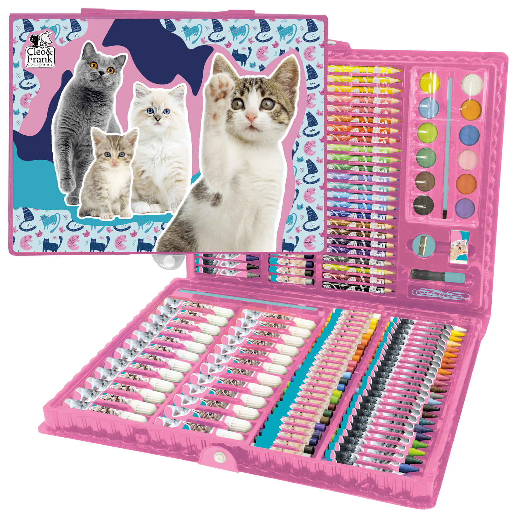 Zestaw artystyczny Cleo i Frank 37 kot Derform 172 elementy
