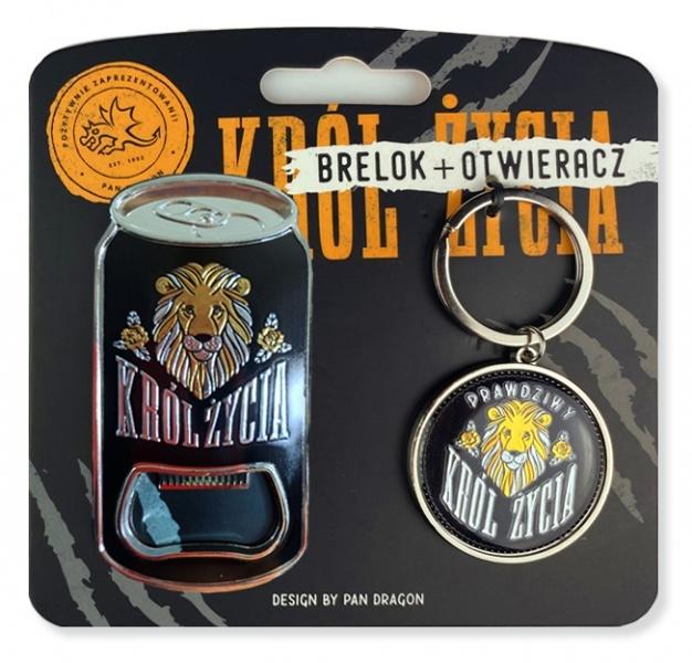 Zestaw brelok + otwieracz Król Życia