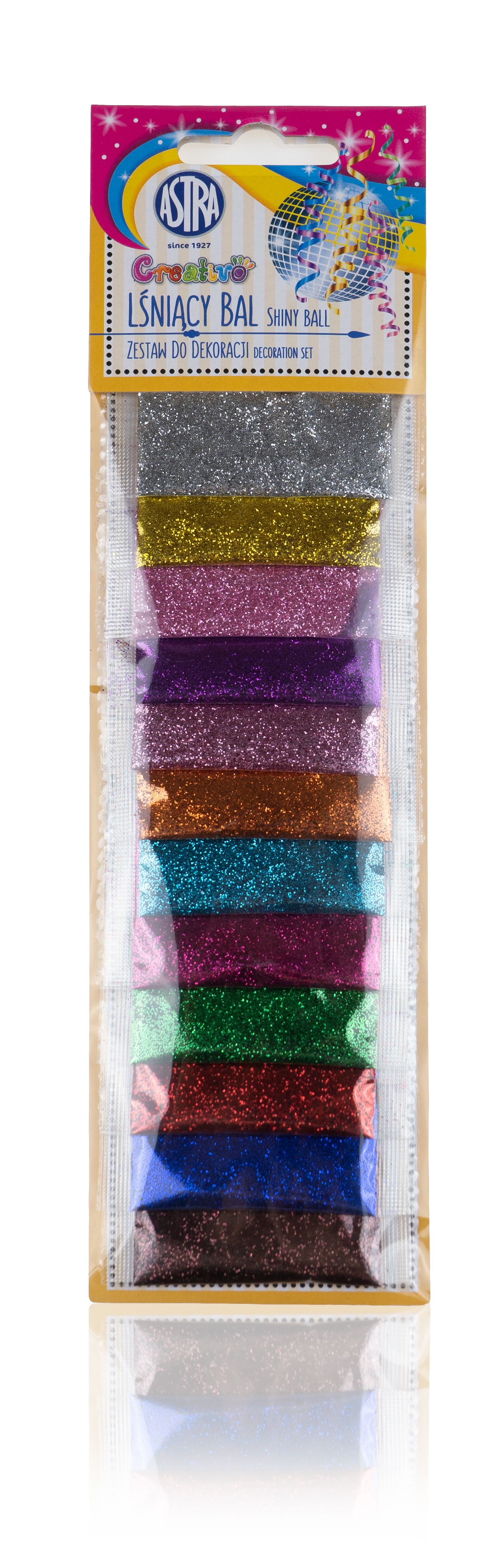 Zestaw do dekoracji Astra Lśniący bal mix 12 kolorów x 2g