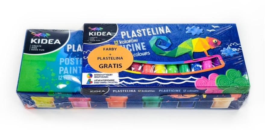 Zestaw farby plastelina Kidea