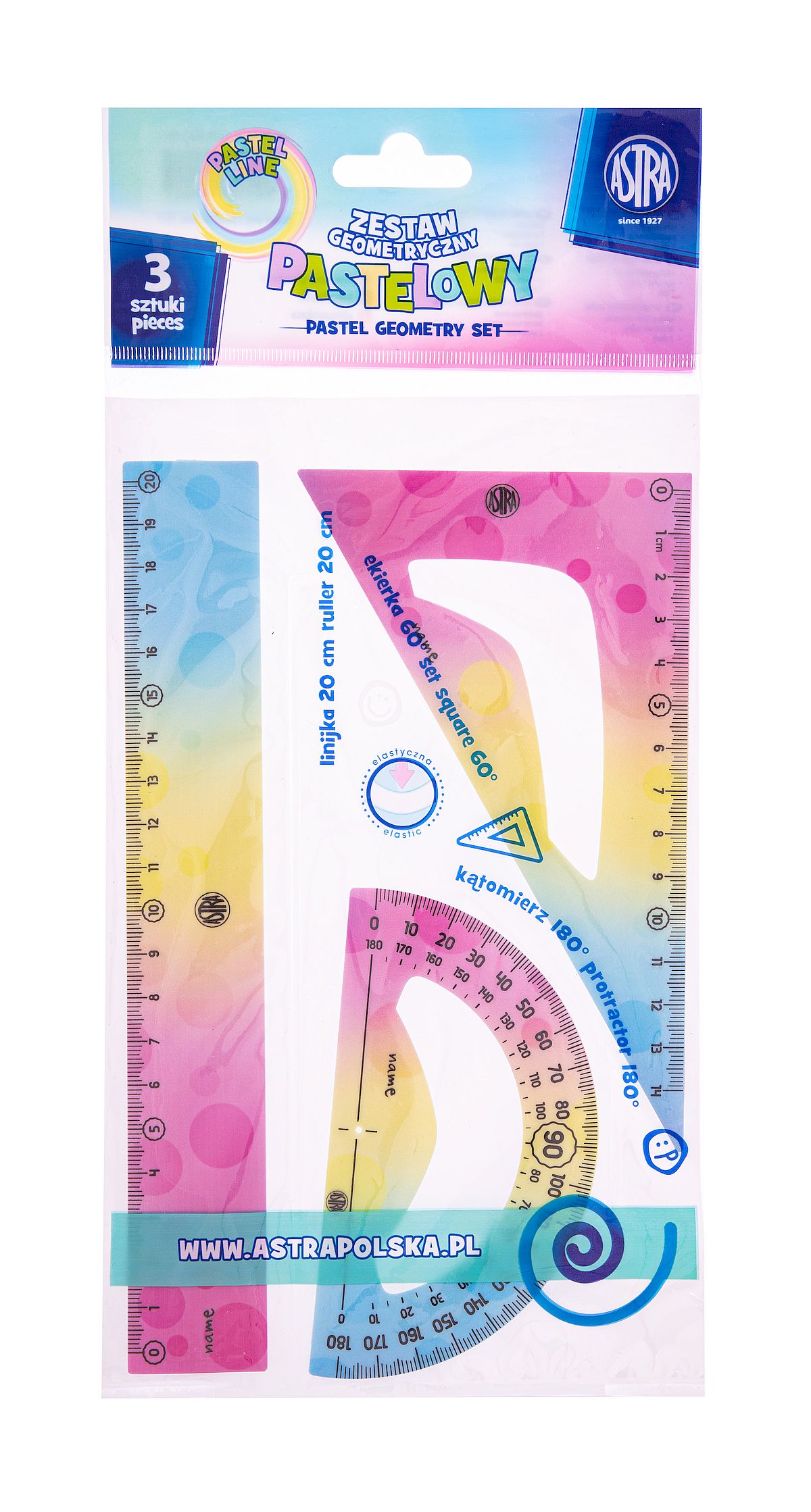 Zestaw geometryczny Flexi 3 elementy Astra 20 cm