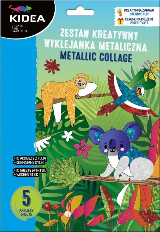 Zestaw kreatywny wyklejanki metaliczne Zwierzęta Kidea