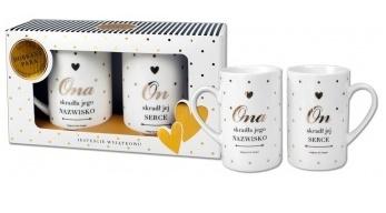 Zestaw kubków Gold-Ona i On