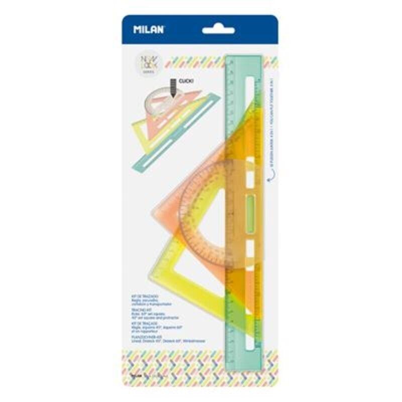 Zestaw linijek geometryczny NEW LOOK blister