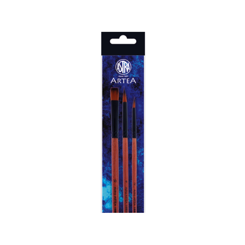 Zestaw pędzli nylon Artea 3 szt.